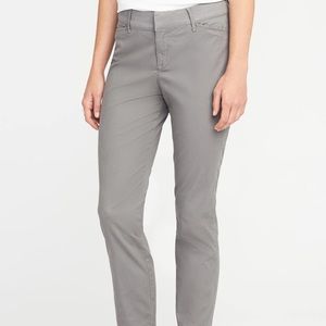 Gray Old Navy Pixie Chino Ankle Length Pants